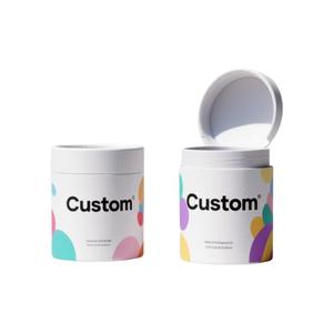 Tube en papier kraft recyclé écologique avec logo personnalisé, conteneur rond imprimé en couleur pour emballage cadeau universel - Product Image 6
