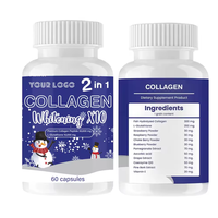 Capsules de collagène blanchissantes OEM Marque Privée Peptides de collagène marin au glutathion et à la vitamine C pour l'éclaircissement de la peau et l'anti-âge