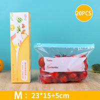 Sacs en plastique PE jetables de haute qualité avec soufflet latéral, résistants à la déchirure, pour la conservation des aliments, des aliments pour animaux, des gâteaux, avec fermeture éclair