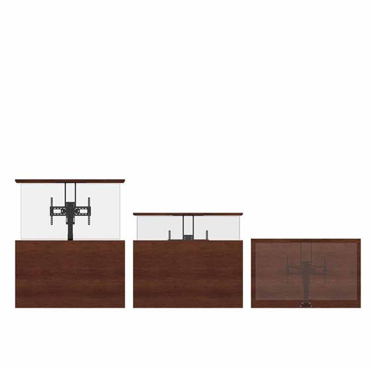 New 32-70 inch Motorized Vertical Height Adjustable TV Lift Remote Control Smart Electric System cabinet TV stand with cover