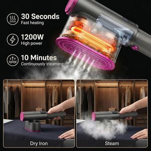 Plancha de Vapor Portátil, Plancha de Mano para Ropa, Plancha de Vapor y Seca para Prendas - Product Image 5