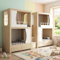 Lit-capsule insonorisé de luxe moderne avec panneaux en bois, mobilier d'hôtel commercial peu encombrant pour hôtels et auberges