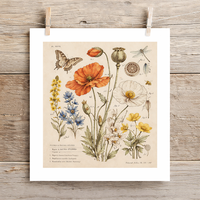 Impression sur toile Giclée botanique personnalisée, papier sans acide, tableau tendu, affiche murale pour salon, décoration intérieure