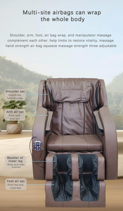 Venta al por mayor 2025 silla de masaje eléctrica de doble núcleo de cuerpo completo de gravedad cero nueva técnica Shiatsu de estiramiento tailandés 3D 4D para oficina y hogar - Product Image 6