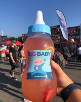 Bouteille Géante en Plastique 1L 2L 3L avec Tétine et Couvercle pour Adulte – Nouveauté pour Boissons Froides Festives et Foires – Sans BPA