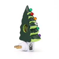 Lampe de nuit en forme d'arbre de Noël 3D, design tridimensionnel, décoration de vacances, lampe en plastique et verre sans danger pour les enfants, cadeau pour la maison, vente en gros