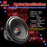 Subwoofer de voiture HYANKA BSF-18-2 18 pouces 2600W 90dB, haut-parleur de graves AL 18 pouces pour voiture 30-800Hz avec capuchon PP, Vente Chaude