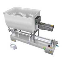 Machine de remplissage de pâte pneumatique BANMO avec trémie de mélange en U, équipement de remplissage quantitatif semi-automatique pour sauces
