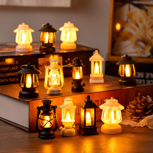 Lámpara de Aceite Colgante Retro, Decoración Iluminada para el Hogar, Linterna de Viento, Velas <span class=keywords><strong>LED</strong></span> Electrónicas sin Humo para Fiestas - Product Image 2