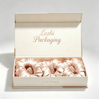 Boîte d'emballage magnétique pour cheveux avec logo personnalisé, recyclable, luxe, cadeau beauté, boîte rigide à couvercle rabattable en papier avec insert