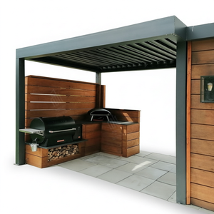 2025 En gros Kits motorisés d'extérieur en aluminium pour toitures à lames orientables, étanches, pour la construction de maisons de café préfabriquées, couvertures de terrasses BBQ et abris de jardin - Product Image 1
