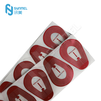 Étiquette de sécurité RF Synmel 8,2 MHz 40*58 en aluminium, haute sensibilité, autocollant de sécurité, étiquette RFSL, étiquette pour chaussures, système EAS pour magasin de chaussures