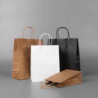 Sacs en papier personnalisés pour la publicité, sacs en papier brun bon marché avec poignée pour l'emballage