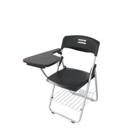 Chaise pliante en métal économique avec tablette intégrée pour salle de réunion scolaire, mobilier d'intérieur/extérieur pour l'enseignement et la formation