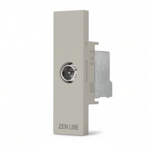 Prise TV ZEN Line couleur sable, connecteur d'antenne, montage mural - Product Image 2