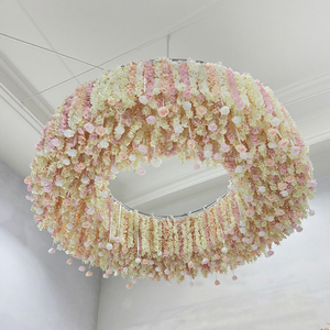 Gnw nhân tạo Wisteria treo hoa trần tán cho đám cưới sự kiện trang trí - Product Image 1