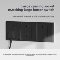Interruptor de Pared Legrand, Diseño Simple y Elegante en Negro Grafito Mate, Interruptor Individual con Cinco Puertos USB, 16A, para Aire Acondicionado y Computadora, Original