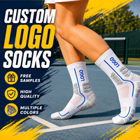 Chaussettes de sport athlétiques unisexes, chaussettes de sport respirantes et douces avec coussinets, chaussettes en coton tricotées sur mesure pour hommes, pour la course à pied et le basketball