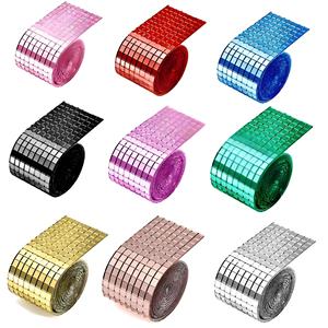Autocollants muraux mosaïques résistants à l'eau, miroirs carrés convexes, patchs décoratifs DIY - Product Image 1
