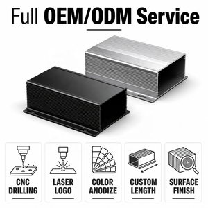 กล่องกระจายอลูมิเนียมสำหรับอุปกรณ์อิเล็กทรอนิกส์ - กล่องหุ้ม PCB แบบอะโนไดซ์แข็งแรง  รับผลิตตามแบบ OEM  ปรับแต่งได้สำหรับงานโปรเจกต์ - Product Image 5