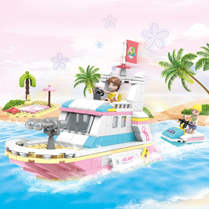 COGO-bloques de construcción de yate de 1 a <span class=keywords><strong>3</strong></span> para niñas, juguetes creativos de bloques de construcción para niños, 3072 - Product Image 3