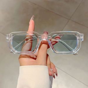 Lunettes de soleil vintage rectangulaires personnalisées avec logo pour hommes et femmes, lunettes de soleil rétro, lunettes de marque, lunettes de soleil UV400, lunettes de protection pour femmes - Product Image 5