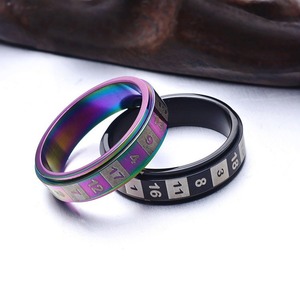 Anillo Giratorio Artístico Retro Unisex Yunnique, Báscula Digital de Siete Colores, Personalizado, de Precisión, de Acero Inoxidable, Antiestrés y Divertido - Product Image 2