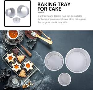 Good Quality Eco-Friendly Not Sticky Stainless Steel Bread Baking Pan Round-shaped Live Bottom Durable Cake Moulds Cake <b>Tool</b> - Product Image 6