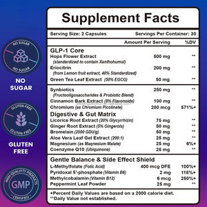 อาหารเสริม GLP แบบ OEM/ODM ที่ปรับแต่งได้ สนับสนุนการกระตุ้น GLP สูตรธรรมชาติสำหรับผู้หญิงและผู้ชาย เพิ่มพลังงานและสุขภาพทั่วไป แคปซูล GLP - Product Image 4