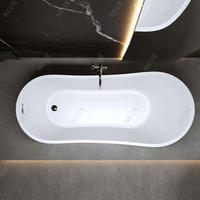 Vente en gros à bas prix de baignoire autoportante en acrylique en forme de bateau dos au mur emplacement du drain central baignoire de trempage