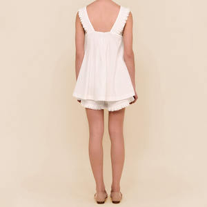 Ropa de dormir sin mangas para mujer Camiseta sin mangas de verano Venta al por mayor 100% Conjunto de pijamas de algodón Pijamas para mujer - Product Image 6