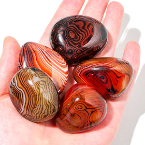 Agata cade all'ingrosso pietra di agata di onice nero naturale lucidatura pietra burattata di onice nero - Product Image 5