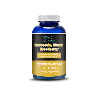 Personnalisation en usine Supplément de quercétine Capsules de zinc et de sureau 1230 mg Non <span class=keywords><strong>GNO</strong></span> Favorise une peau saine Supplément quotidien - Product Image 1