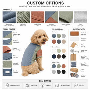 Diagonal Splice Color Block Dog Short Sleeve Tee summer pet <b>clothes</b> oem pet <b>clothes</b> Soft Breathable Summer Pet T-Shirt - Product Image 2