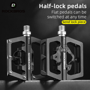 Pédales de vélo ROCKBROS, pédales de vélo de route et de montagne, pédales <span class=keywords><strong>SPD</strong></span> en alliage, pédales de vélo électrique à verrouillage - Product Image 3