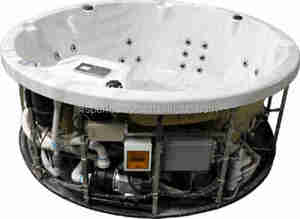 <span class=keywords><strong>Spa</strong></span> Grande para Interiores y Exteriores, Jacuzzi para 6 Personas con Burbujas de Aire, Hidromasaje de Acrílico Blanco - Product Image 2