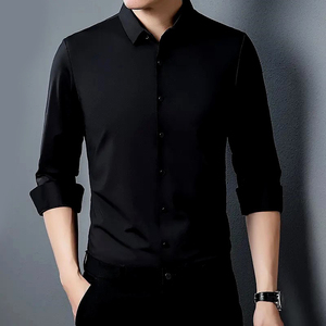 OEM /ODM Camisas-<span class=keywords><strong>juveniles</strong></span>-para-hombr, camisa de vestir sin arrugas para hombre, camisa de vestir para hombre, puño francés 2024, estilo de oficina elegante para hombre - Product Image 1