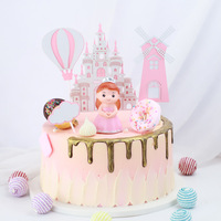 Fabrik-Großhandel Schloss-Papier Prinz Prinzessin Heim-Party Kuchen-Dekoration Zubehör Werkzeuge Kinder Happy Birthday Tortendekoration