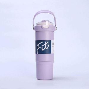 Gobelet personnalisé en acier inoxydable 316 avec poignée - Bouteille d'eau à double paroi isolée sous vide pour la salle de sport, les sports et les cadeaux promotionnels - Product Image 2