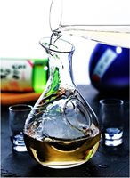 Carafe à glace, carafe réfrigérante à double paroi, distributeur de saké en verre rouge, serveur de whisky et de vin réfrigérant, carafe en verre pour bar et fêtes