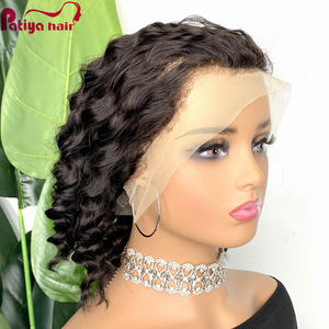 Cómo pedir pelucas de cabello humano de proveedor de China al por mayor cabello brasileño suelto onda profunda Bob corto Cierre de peluca Frontal de encaje - Product Image 1