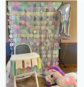 <span class=keywords><strong>Guirlande</strong></span> en papier crêpe personnalisé drapeaux suspendus rubans gland joyeux anniversaire utilisation intérieure jetable sexe révéler décoration de fête - Product Image 6
