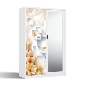 Armario con Puerta Corredera de Acero con Espejo de 1200 mm y Diseño Impreso - Product Image 2