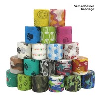 Bande de protection auto-adhésive élastique non tissée pour animaux de compagnie, accessoire de protection sportive pour pattes de chien, bandage extensible