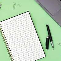 Cuaderno Promocional Personalizado con Espiral Universal, Cuadrícula y Filas/Columnas para Gestión de Datos e Inventario y Uso Escolar