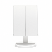 Miroir de Maquillage LED Pliable en Gros, Rotation à 180 Degrés, Contrôle Tactile Dimmable, Grossissement 2X 3X, Couleur Personnalisée, Idéal Salon