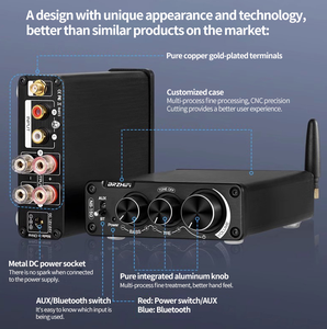 เครื่องขยายเสียงดิจิตอลสำหรับบ้าน BRZHIFI รุ่น NS-15G รองรับ BT 5.0 ระบบเสียง 2.0 แชนแนล - Product Image 6