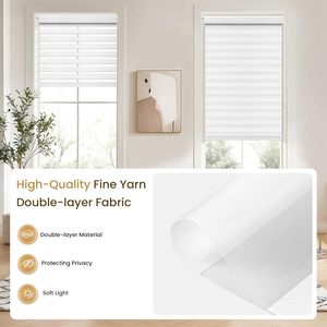 Stores zébrés <span class=keywords><strong>sans</strong></span> perçage, <span class=keywords><strong>sans</strong></span> fil, en polyester, stores occultants pour fenêtres, stores à rouleaux filtrant la lumière, <span class=keywords><strong>rideaux</strong></span> jour et nuit pour salon - Product Image 4
