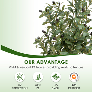 PZD-1-282 Vente <span class=keywords><strong>en</strong></span> gros de branches d'<span class=keywords><strong>olivier</strong></span> artificielles <span class=keywords><strong>en</strong></span> plastique vert avec fruits, aspect réaliste, arbres artificiels <span class=keywords><strong>pour</strong></span> décoration intérieure et extérieure - Product Image 5