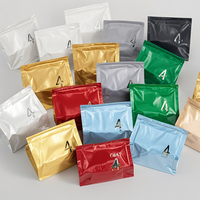 Sac à café multicolore mat givré, personnalisable, à fond plat, forme carrée, 100g 200g 1lb, fermeture éclair, large sacs, valve